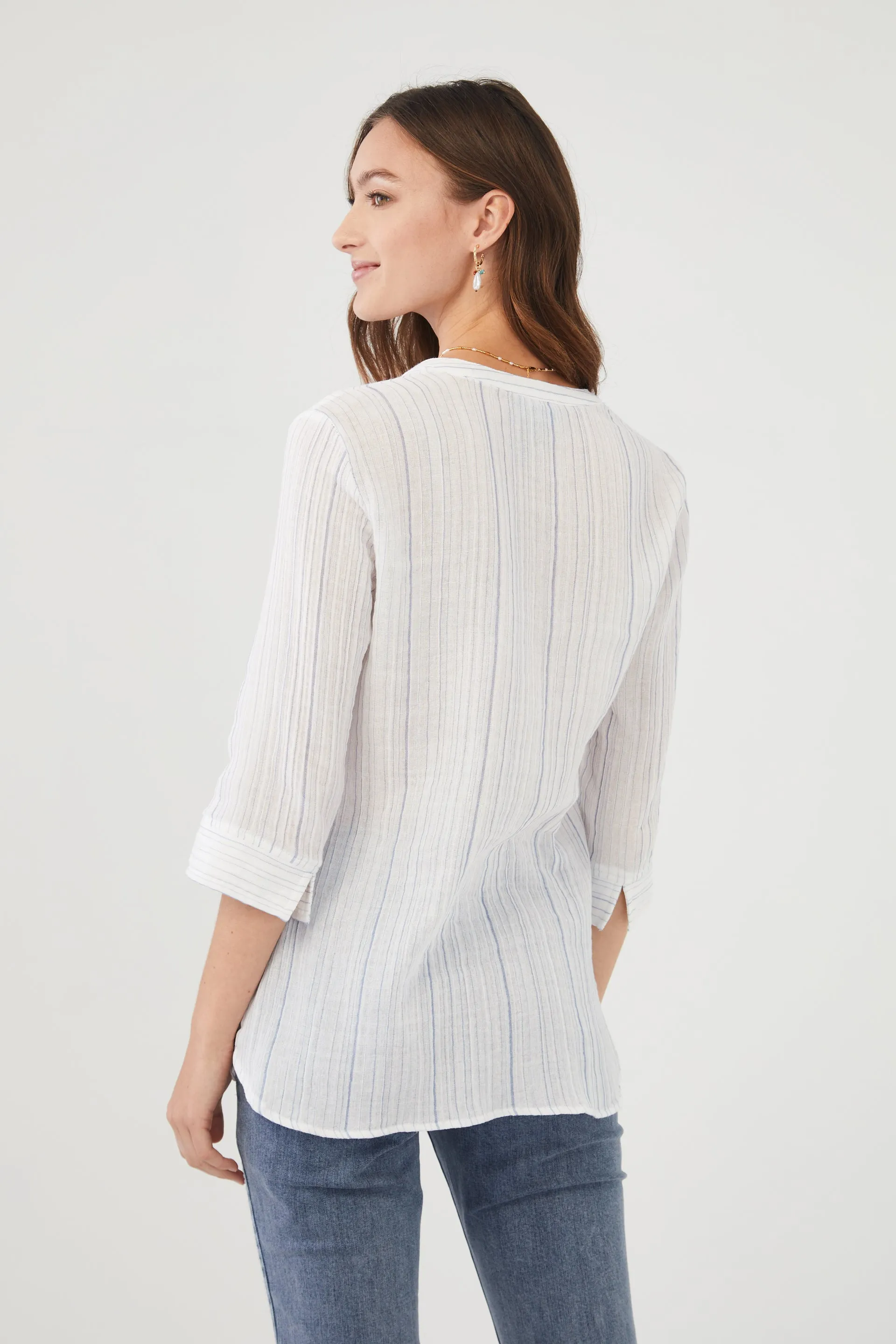 3/4 Sleeve Textured Tunic