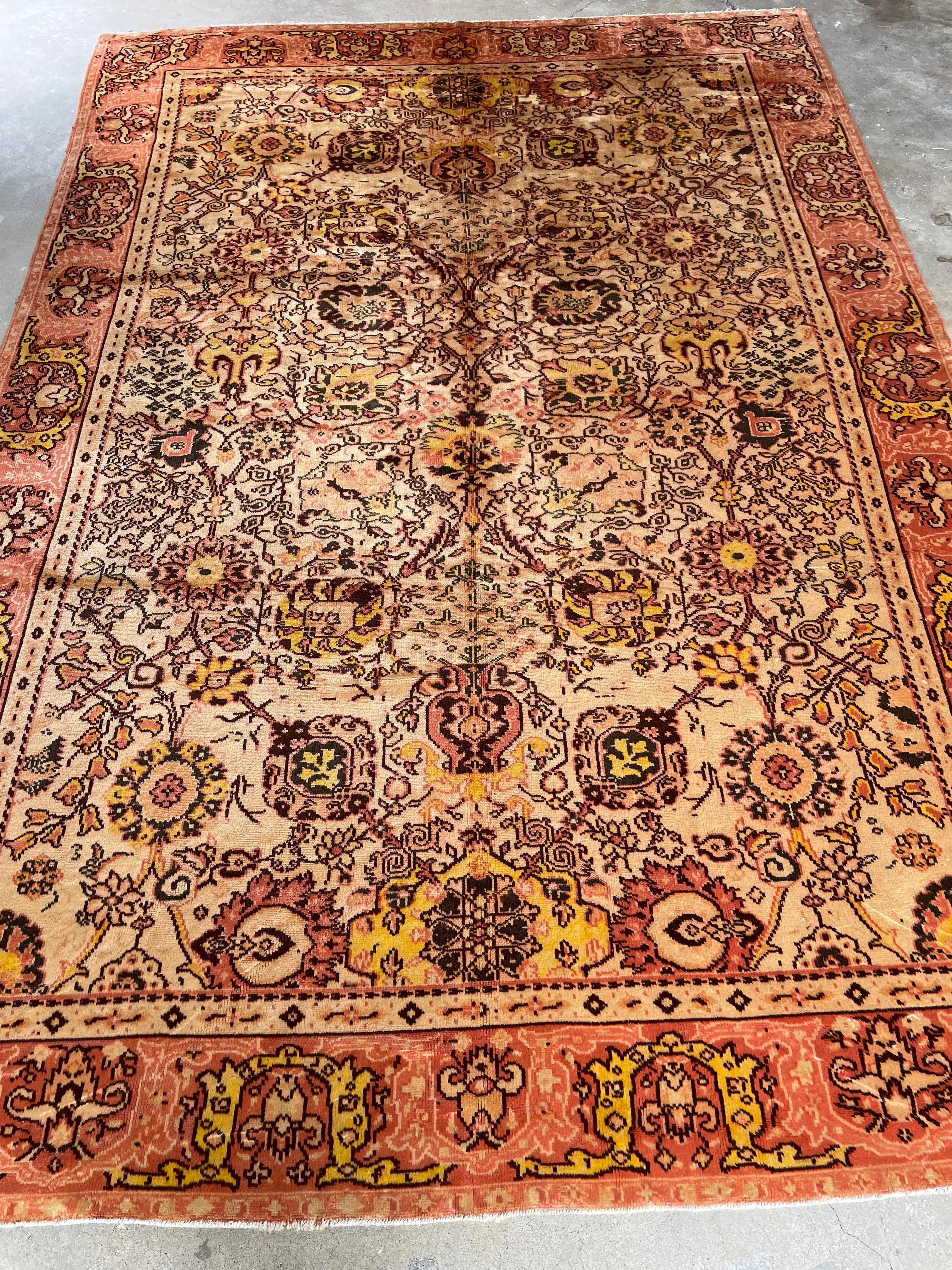 8x12 Antique Soft and Silky Tribal Oushak Rug #3405