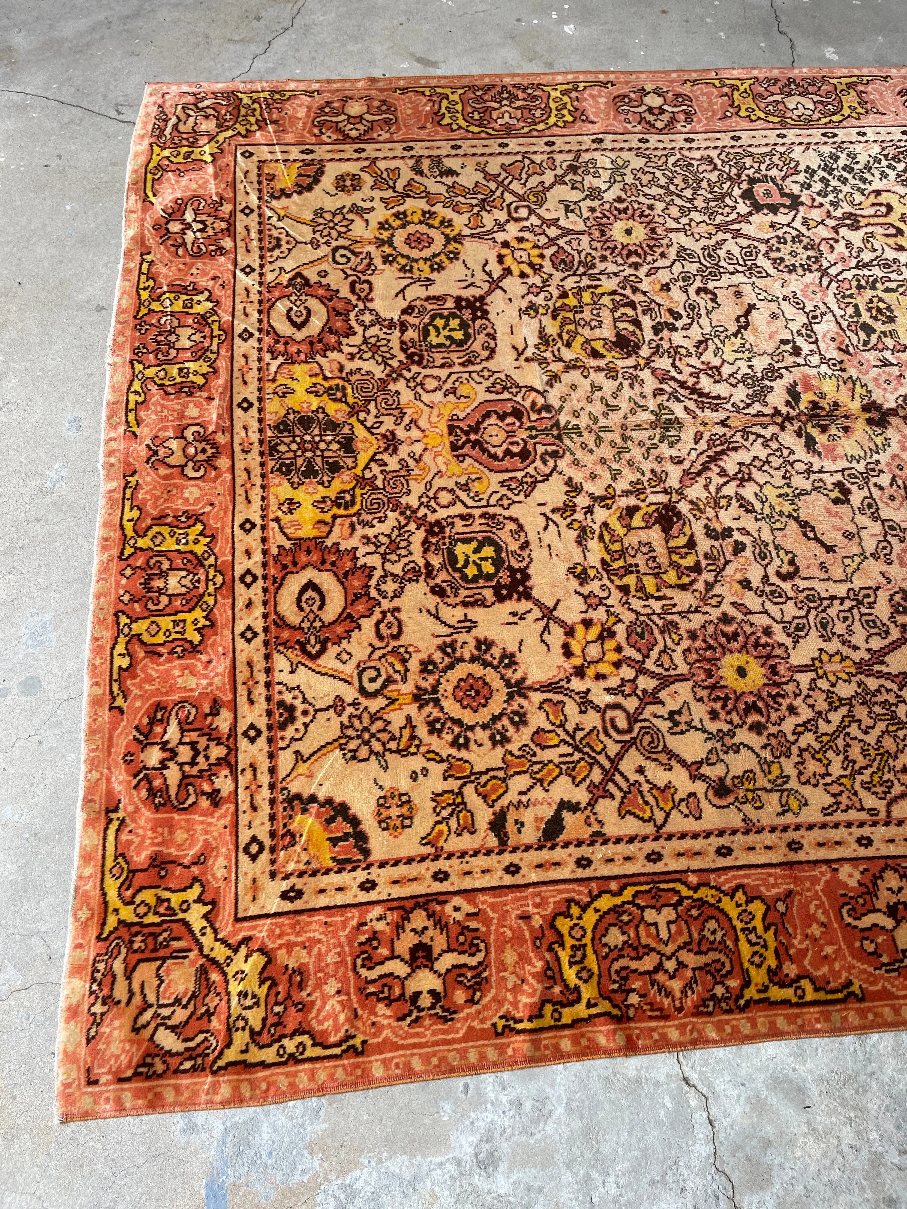 8x12 Antique Soft and Silky Tribal Oushak Rug #3405