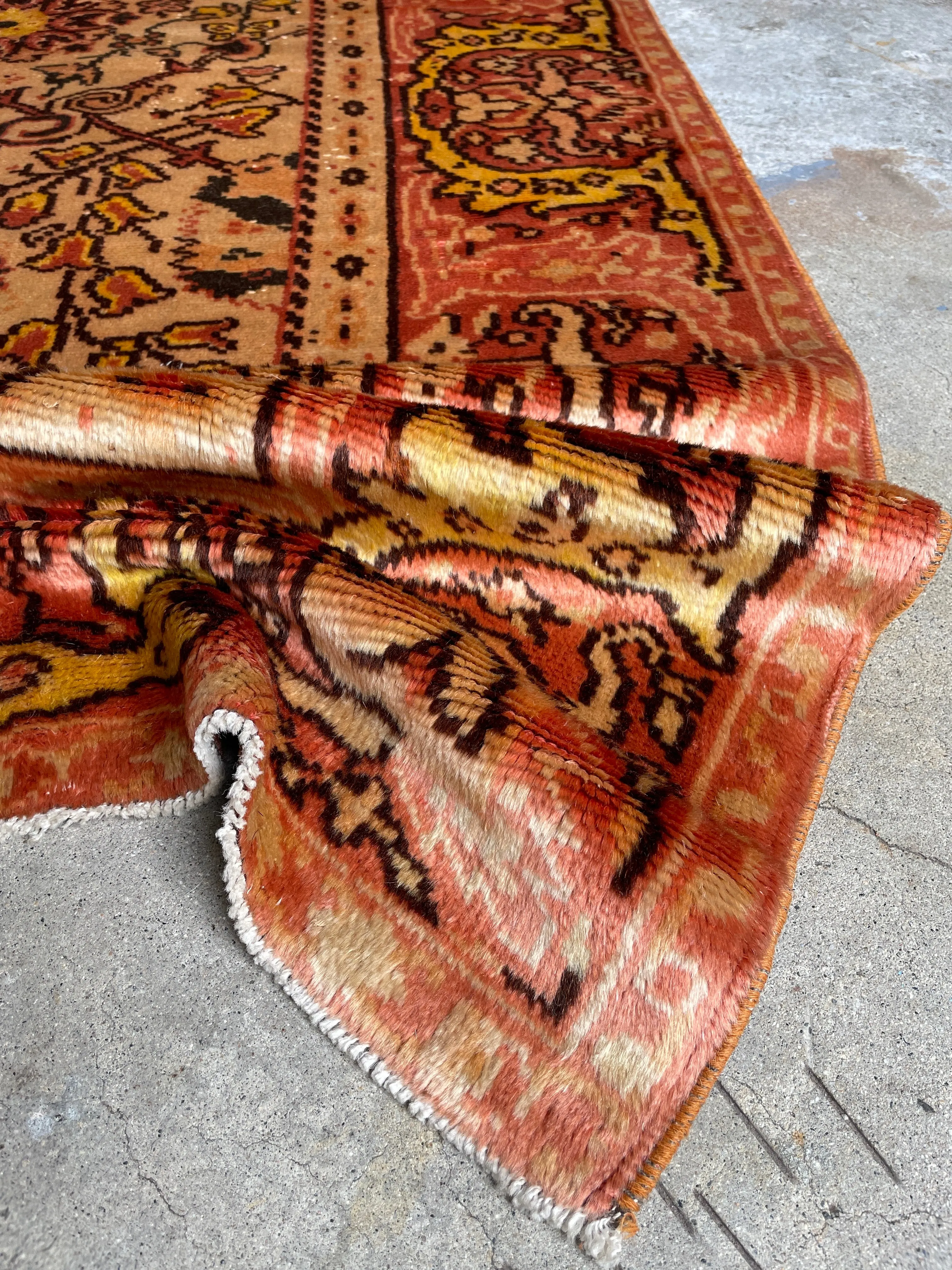8x12 Antique Soft and Silky Tribal Oushak Rug #3405
