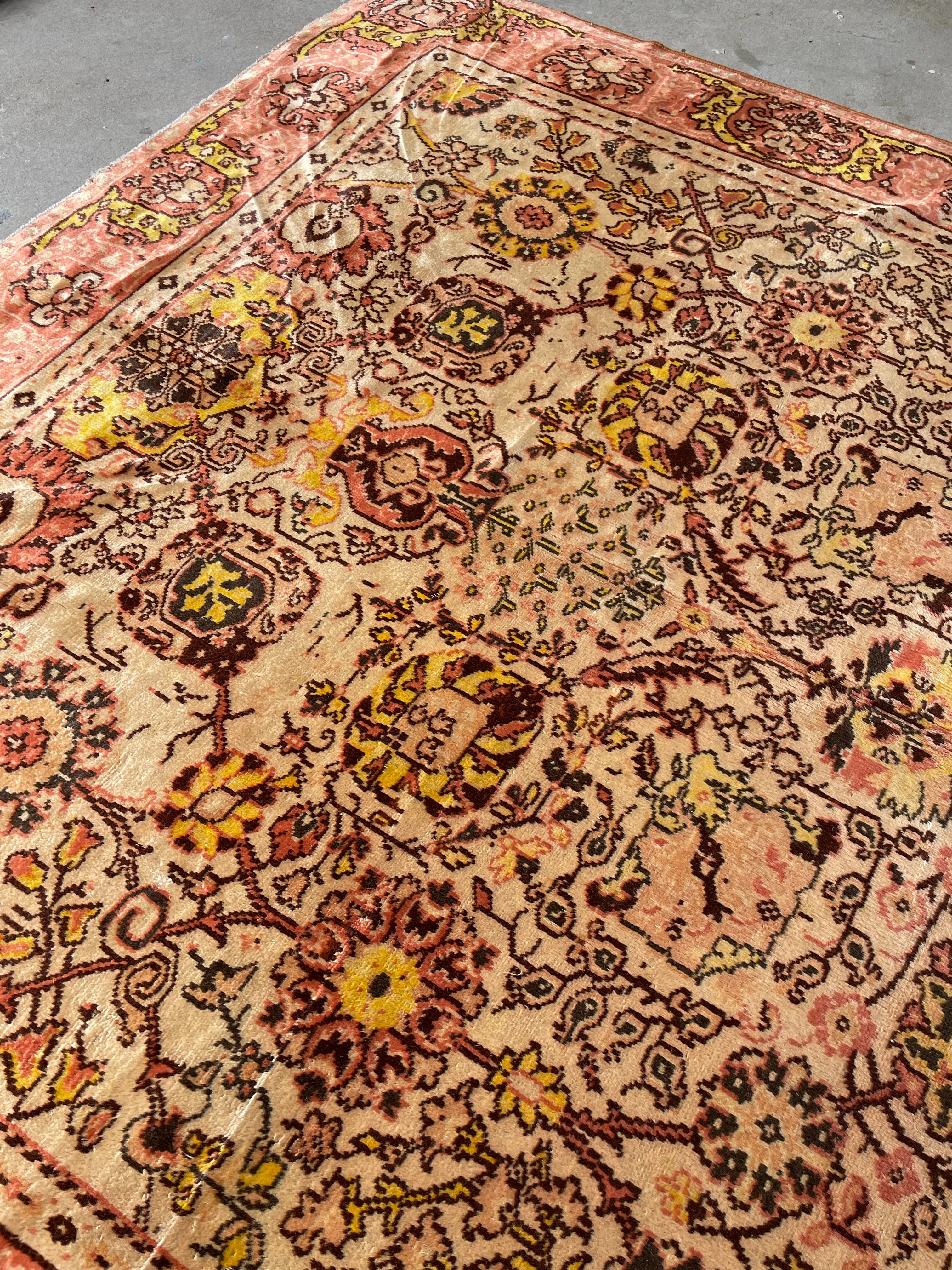 8x12 Antique Soft and Silky Tribal Oushak Rug #3405