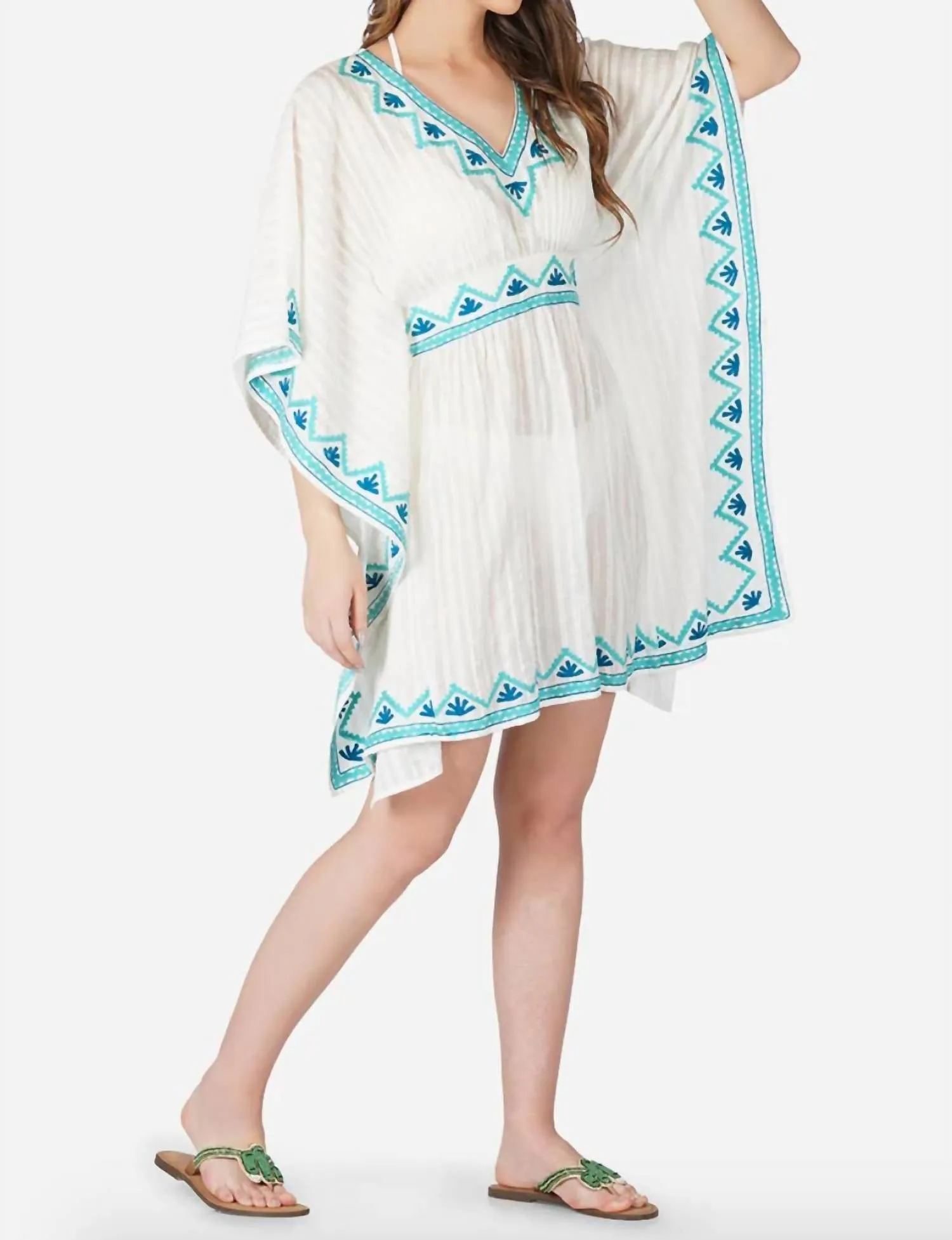 America & Beyond - EMBROIDERED KAFTAN
