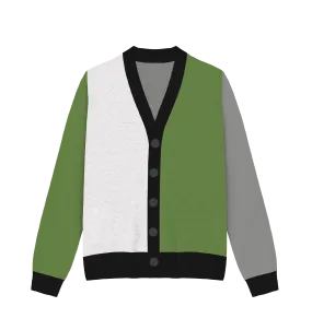Aromantic / Agender Colorblock Knit Cardigan