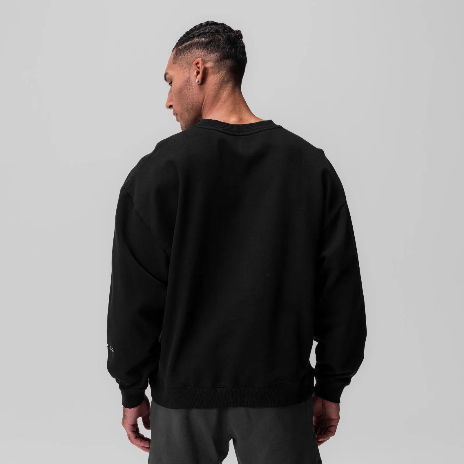ASRV Tech Essential Distressed Crewneck - Black