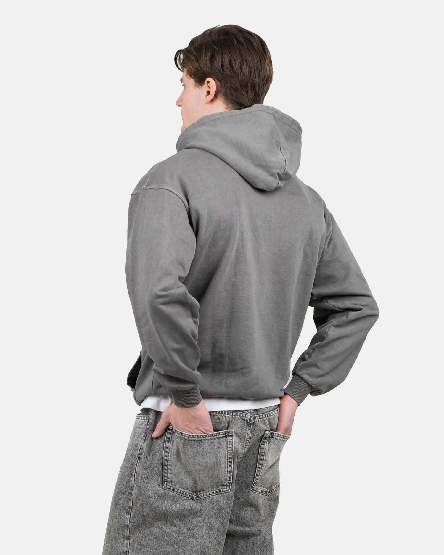 Blank Hoodie Washed Grey