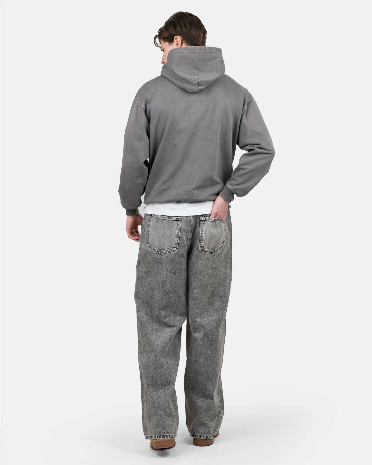 Blank Hoodie Washed Grey