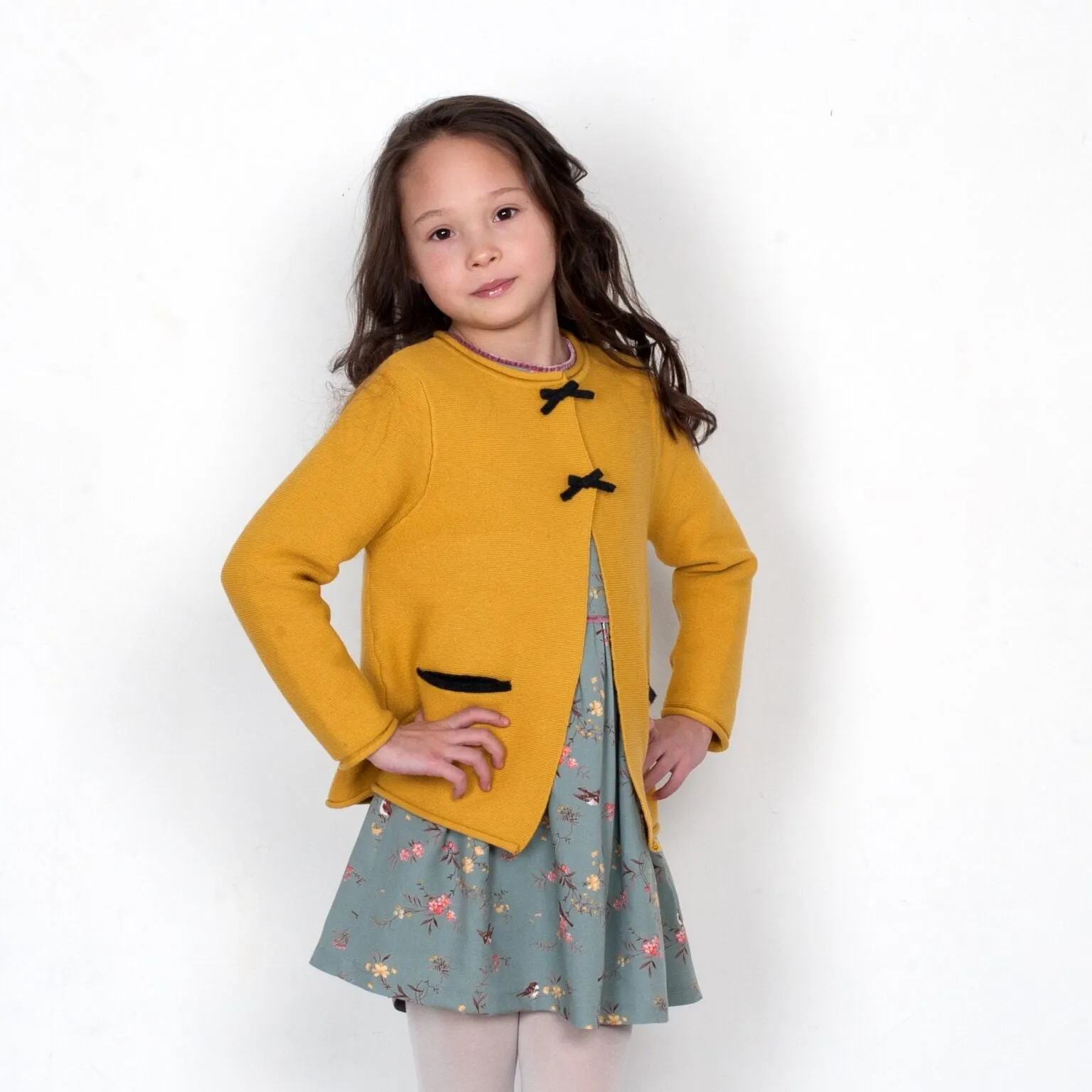 Bonnie Girls Cardigan - Dusky Pink