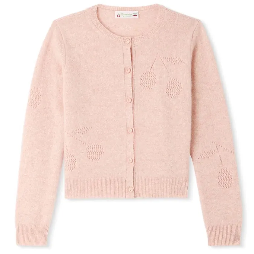 BONPOINT Ginger Big Cherry Cashmere Cardigan