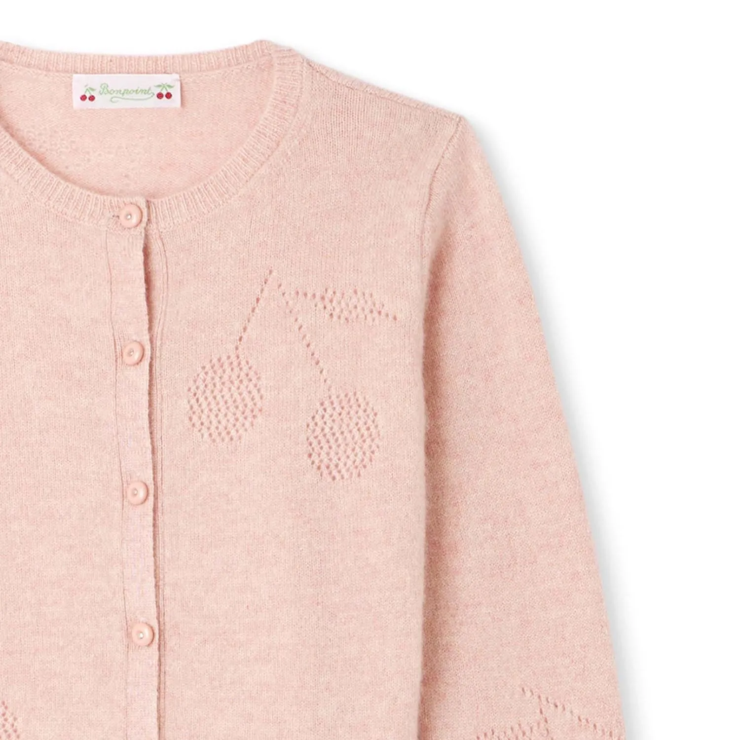 BONPOINT Ginger Big Cherry Cashmere Cardigan