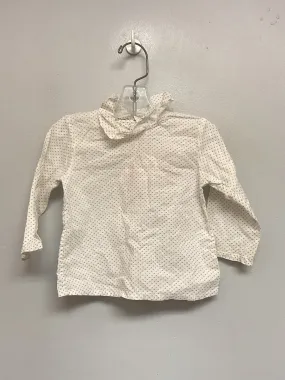 Bonpoint Size 12M Gray Pindot Cotton Infant Girls Blouses & Tunics