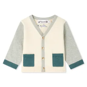 BONPOINT Tahiel Two-Tone Baby Cardigan
