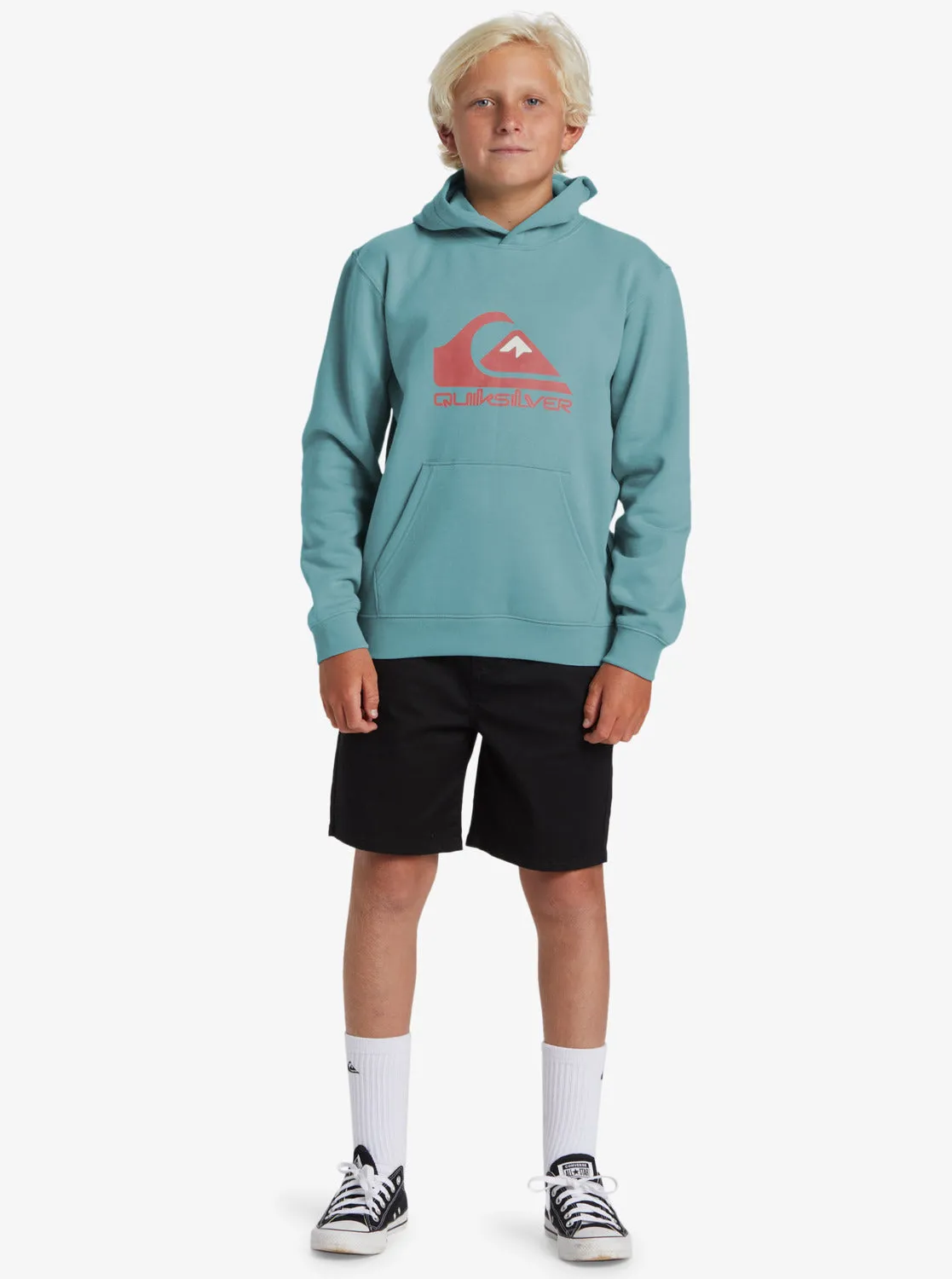 Boys 8-16 Big Logo Hoodie Pullover Sweatshirt - Marine Blue