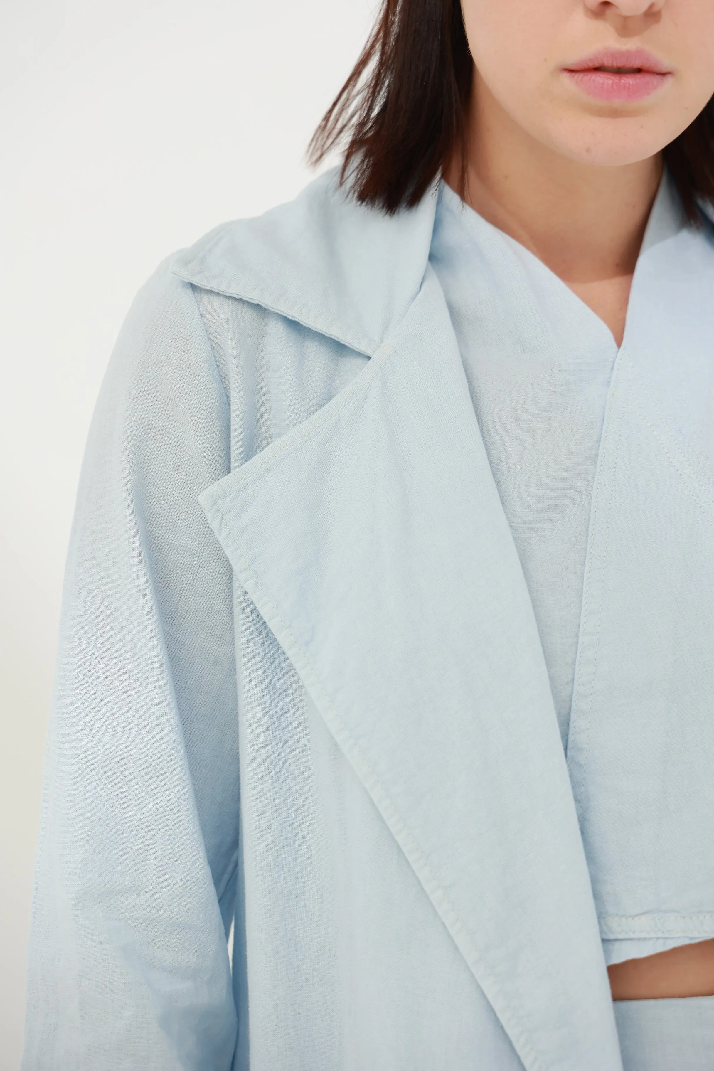 Colpo Long Linen Cardigan Cloud