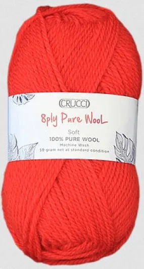 CRUCCI 8PLY PURE WOOL SOFT M/WASH