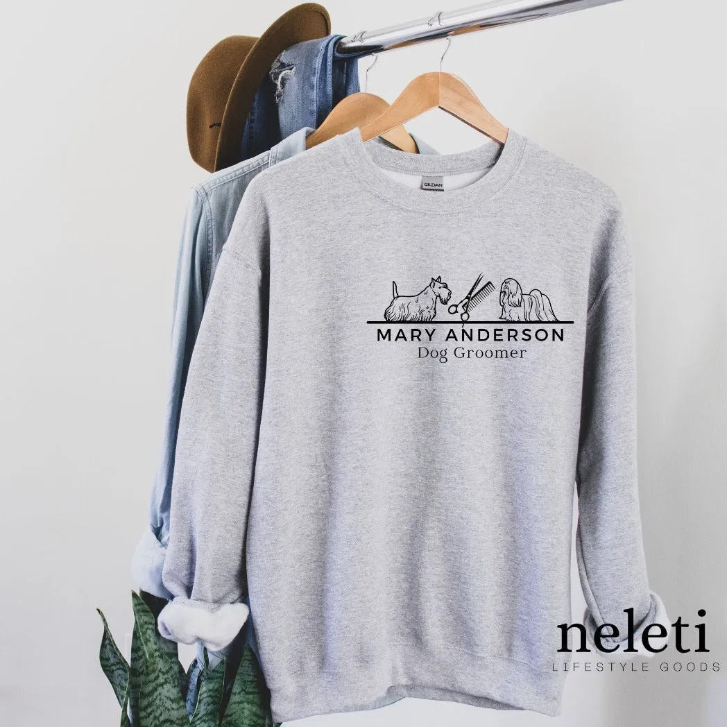 Custom Sweatshirt for Dog Groomer at Neleti.com