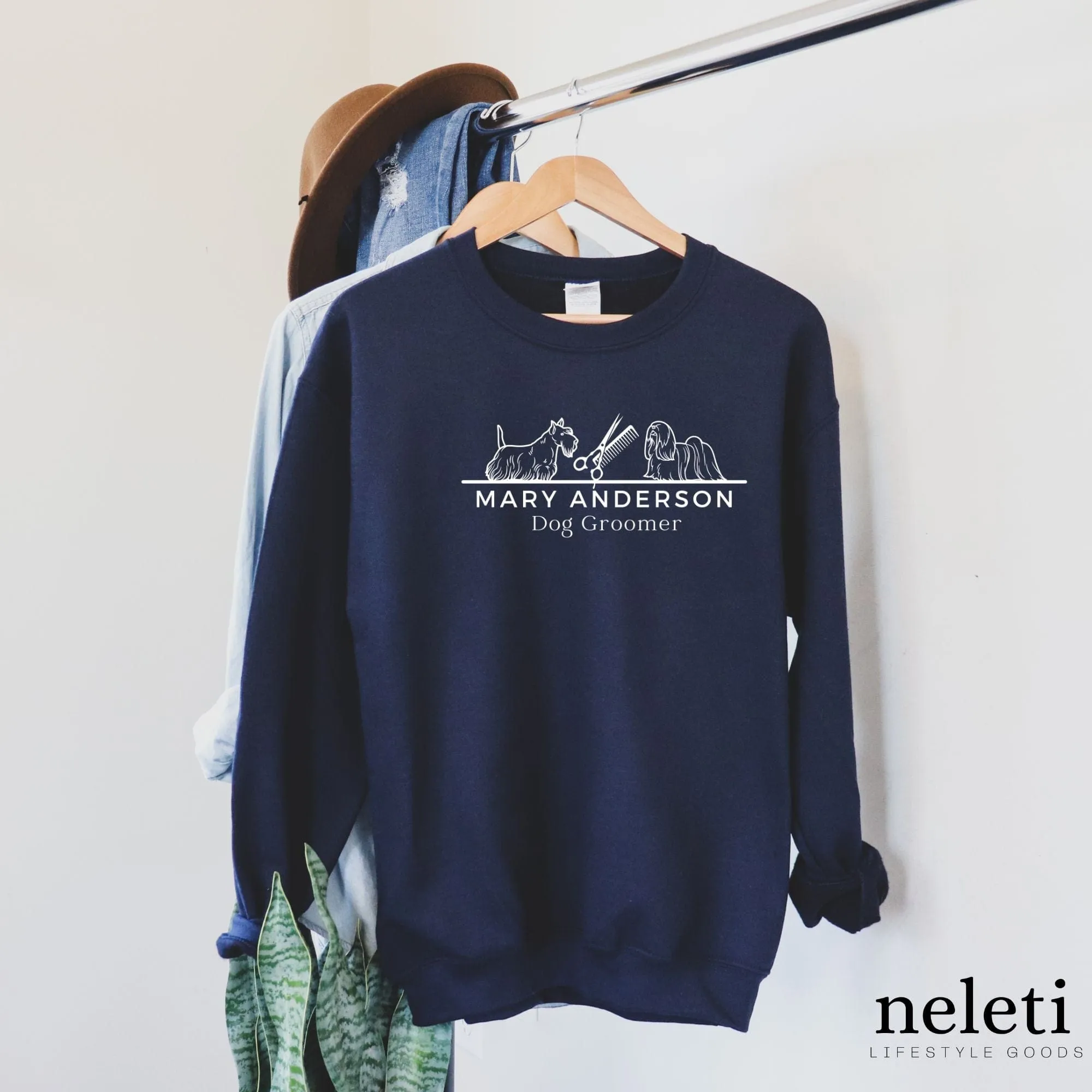 Custom Sweatshirt for Dog Groomer at Neleti.com