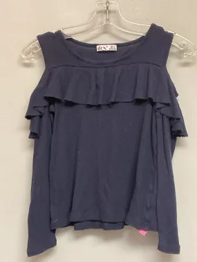 Dex Size 5 Navy Ruffles Cotton Girls Tees/Polos/Tunics