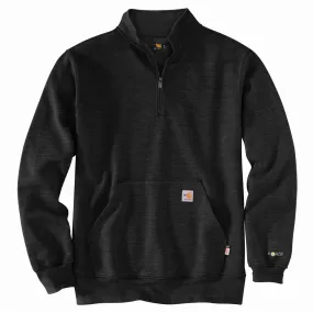 FR FORCE ORIGINAL FIT MIDWEIGHT MOCK SWEATSHIRT - 013-Black Heather | Carhartt 105028