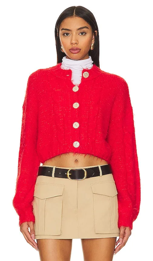 Free People x REVOLVE Willow Cardi in Red