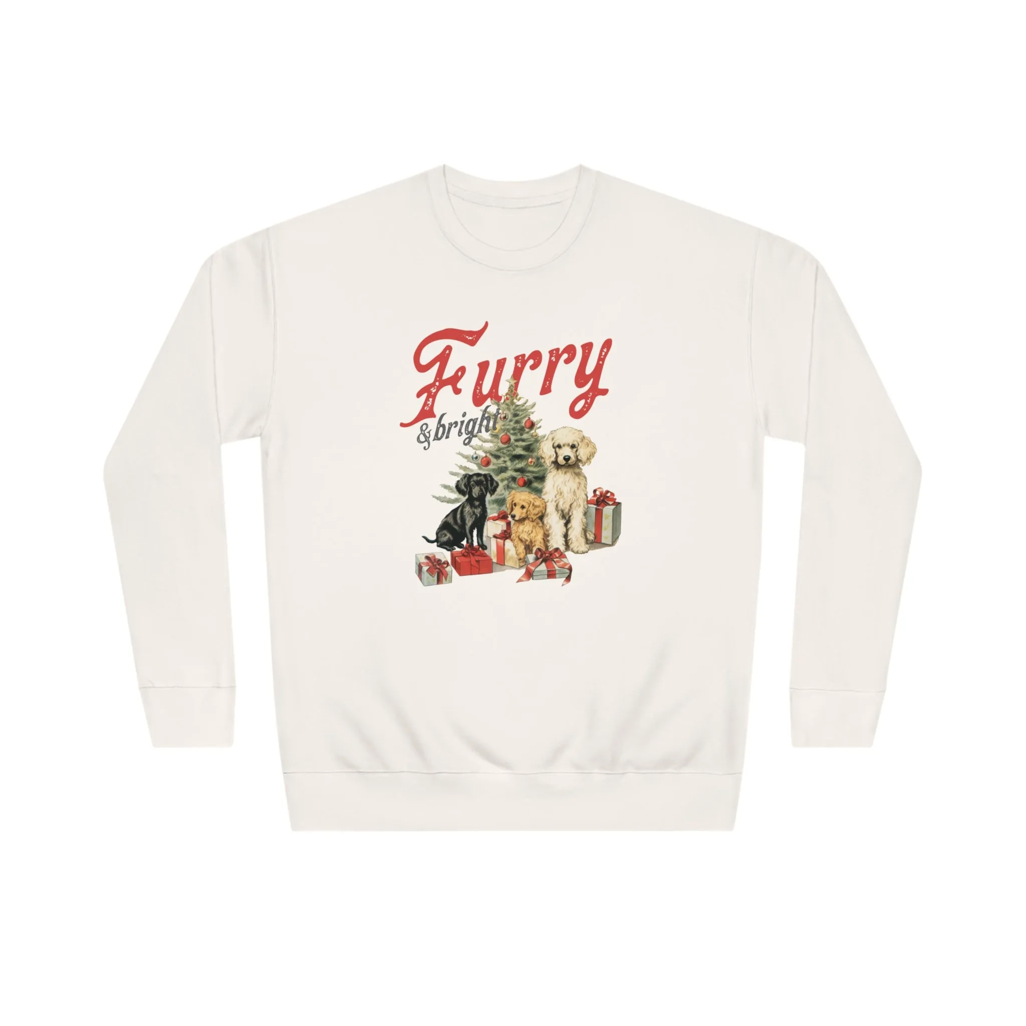 Furry & Bright | Unisex Christmas Crew Sweatshirt