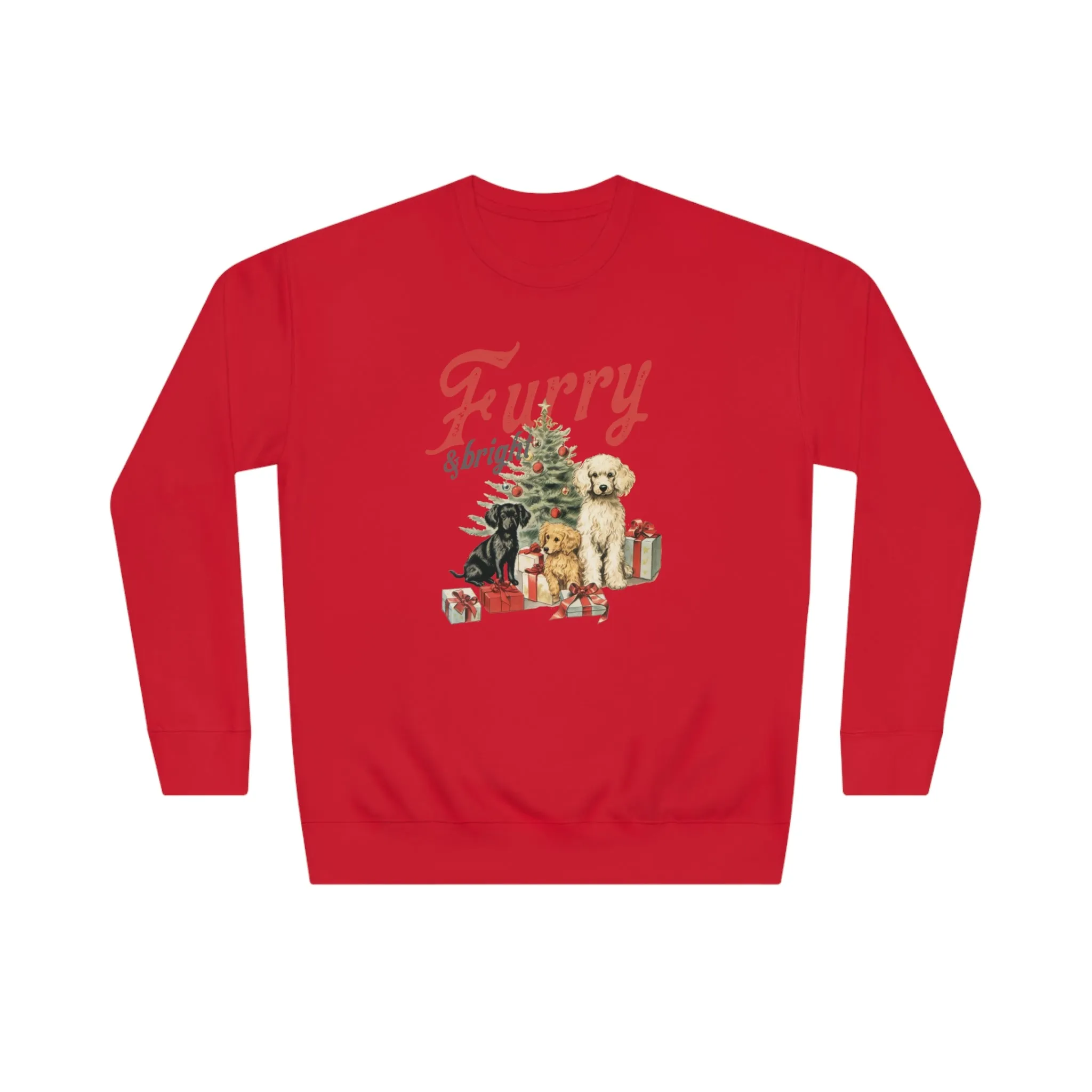 Furry & Bright | Unisex Christmas Crew Sweatshirt