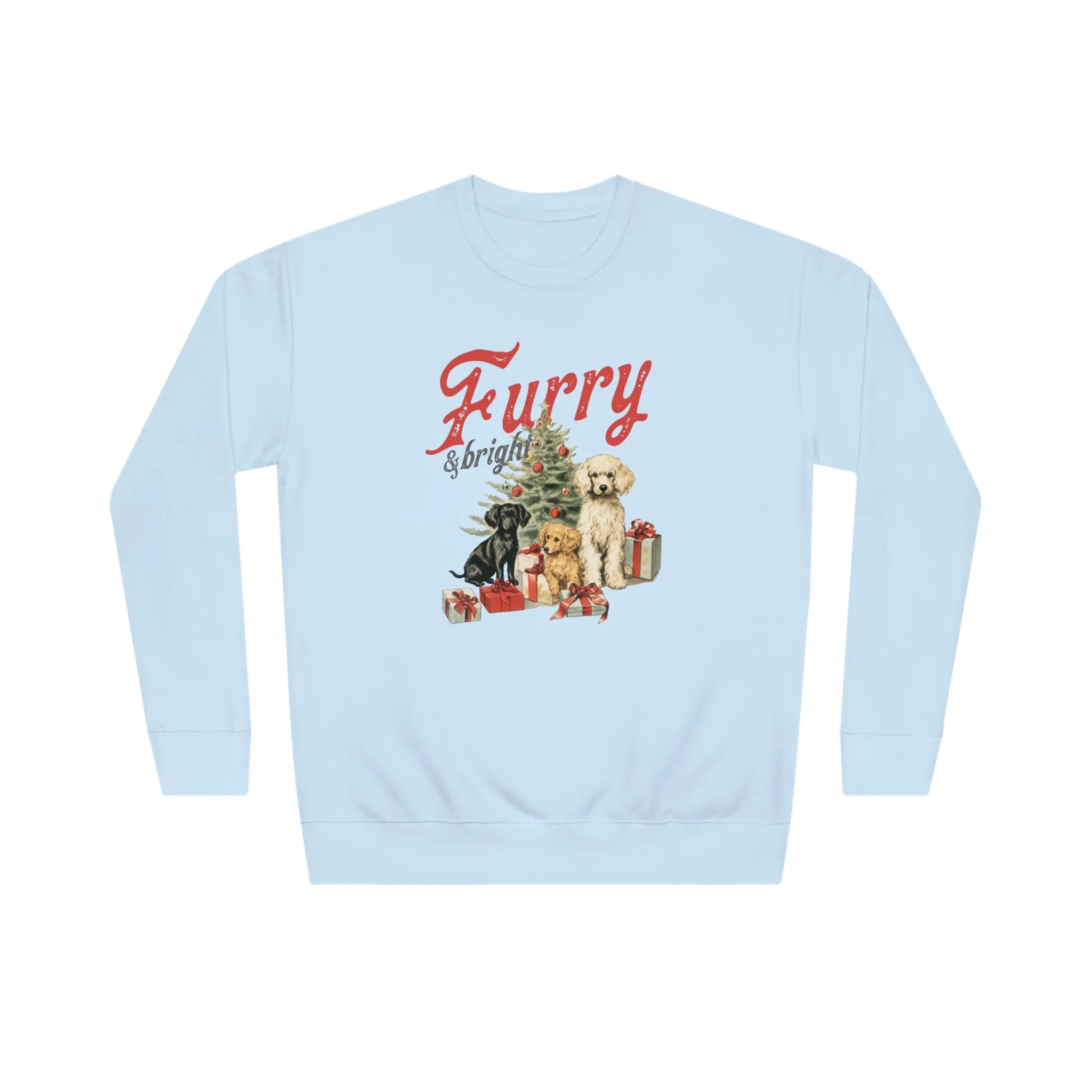 Furry & Bright | Unisex Christmas Crew Sweatshirt