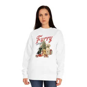 Furry & Bright | Unisex Christmas Crew Sweatshirt