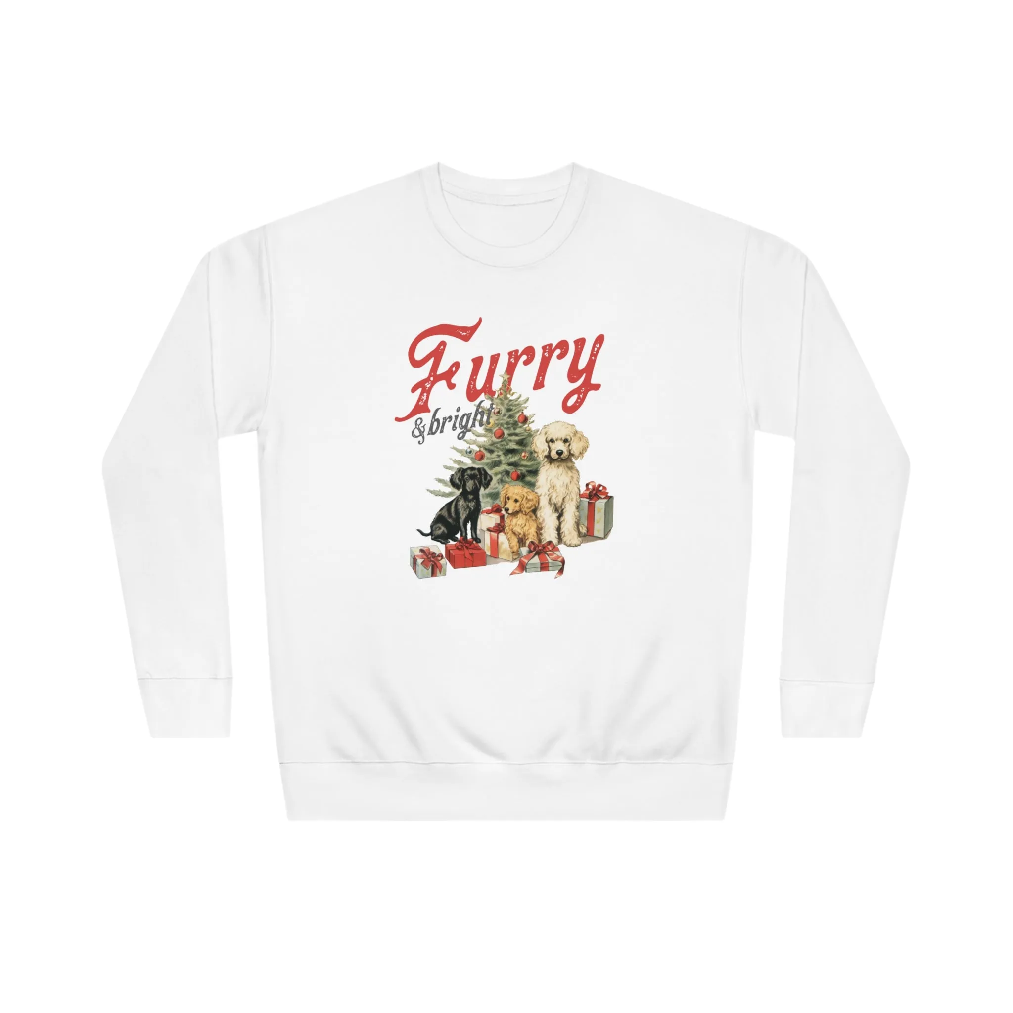 Furry & Bright | Unisex Christmas Crew Sweatshirt