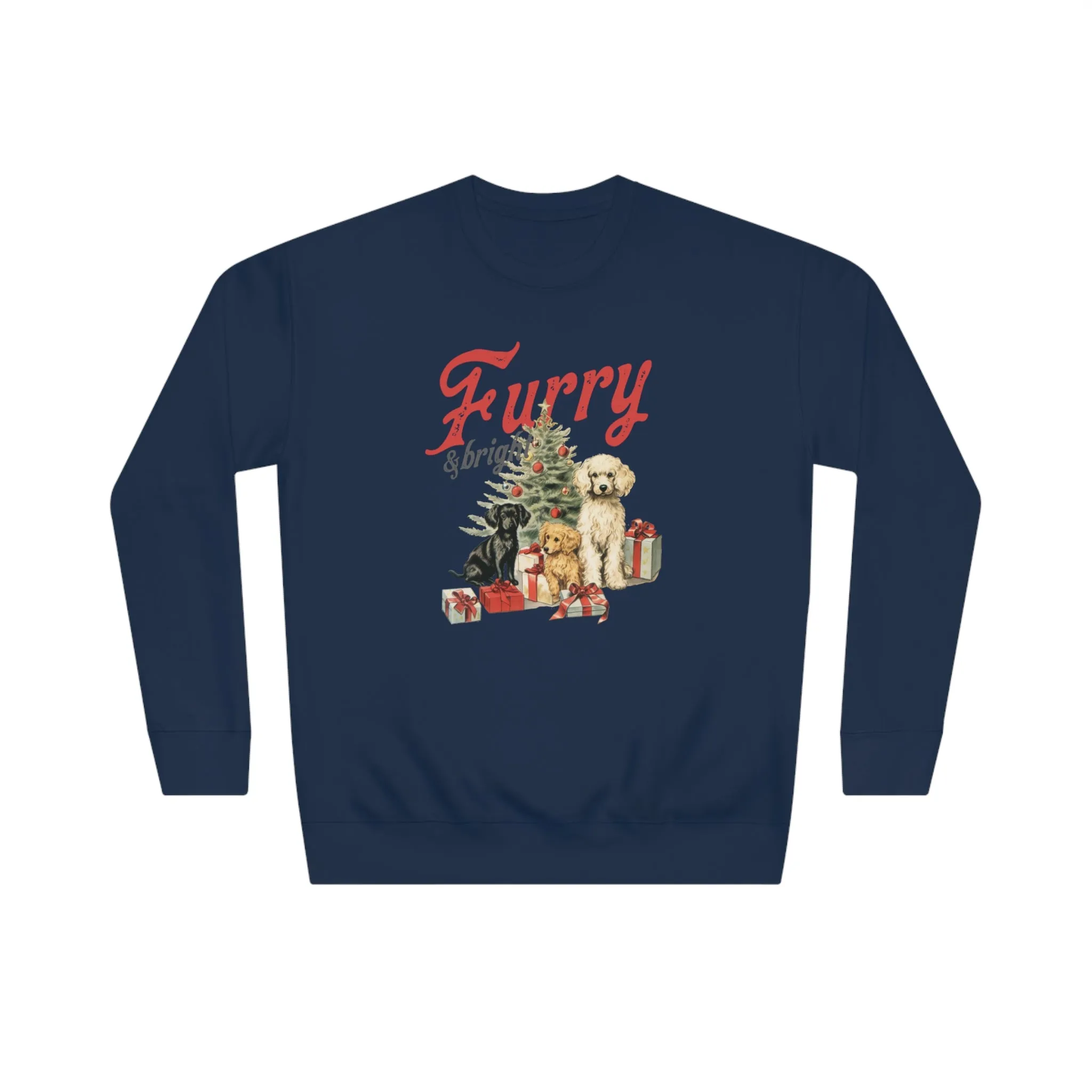 Furry & Bright | Unisex Christmas Crew Sweatshirt
