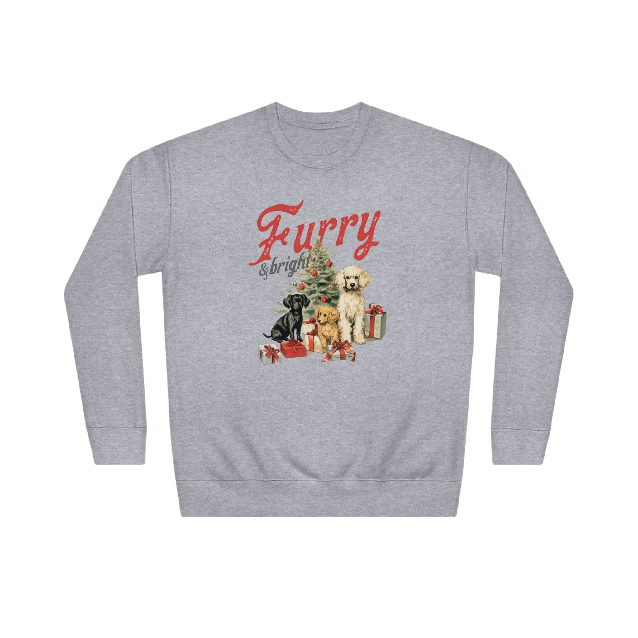 Furry & Bright | Unisex Christmas Crew Sweatshirt