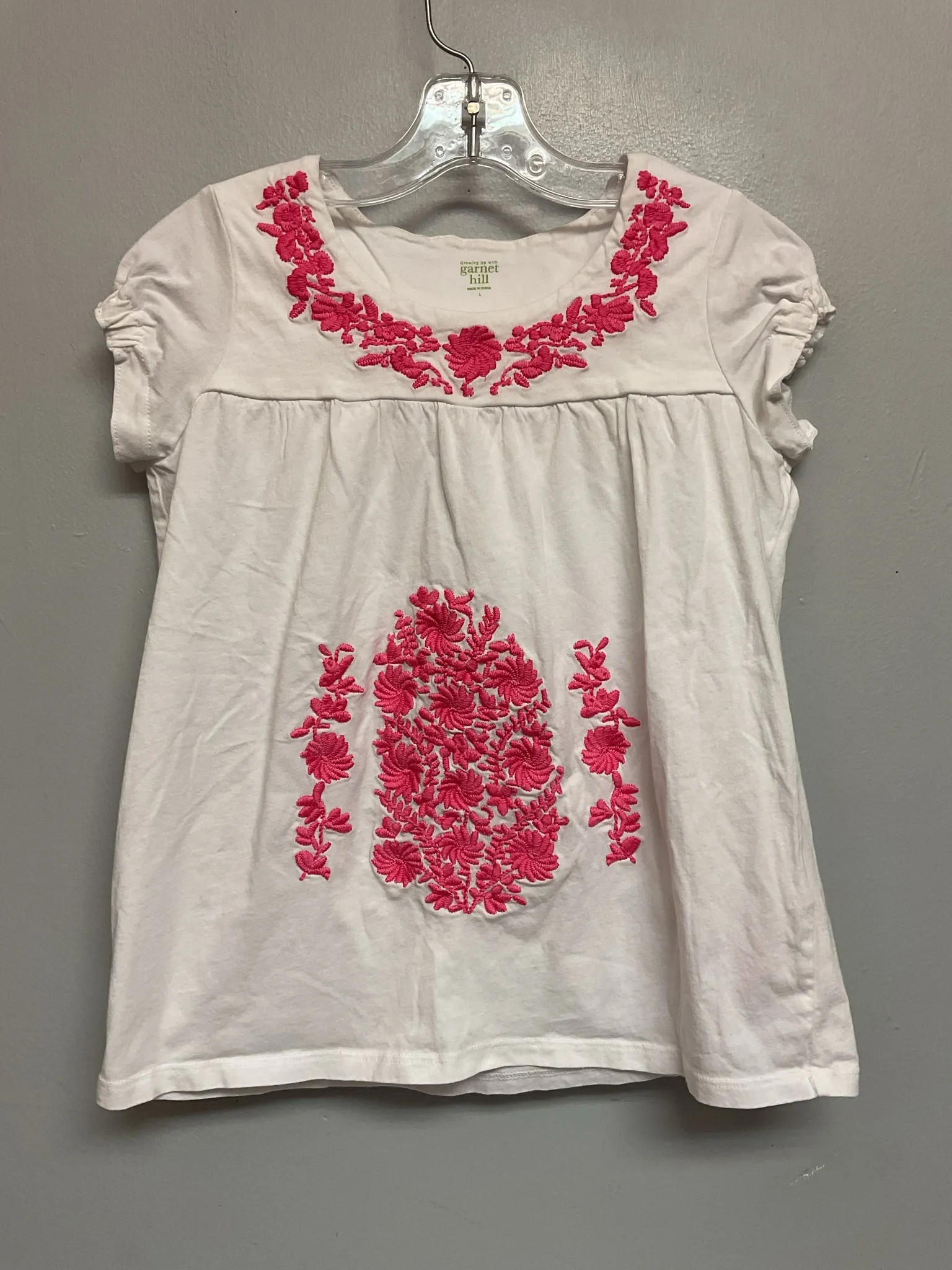 Garnet Hill Size 8 Cotton Big Girls Tees/Polos/Tunics