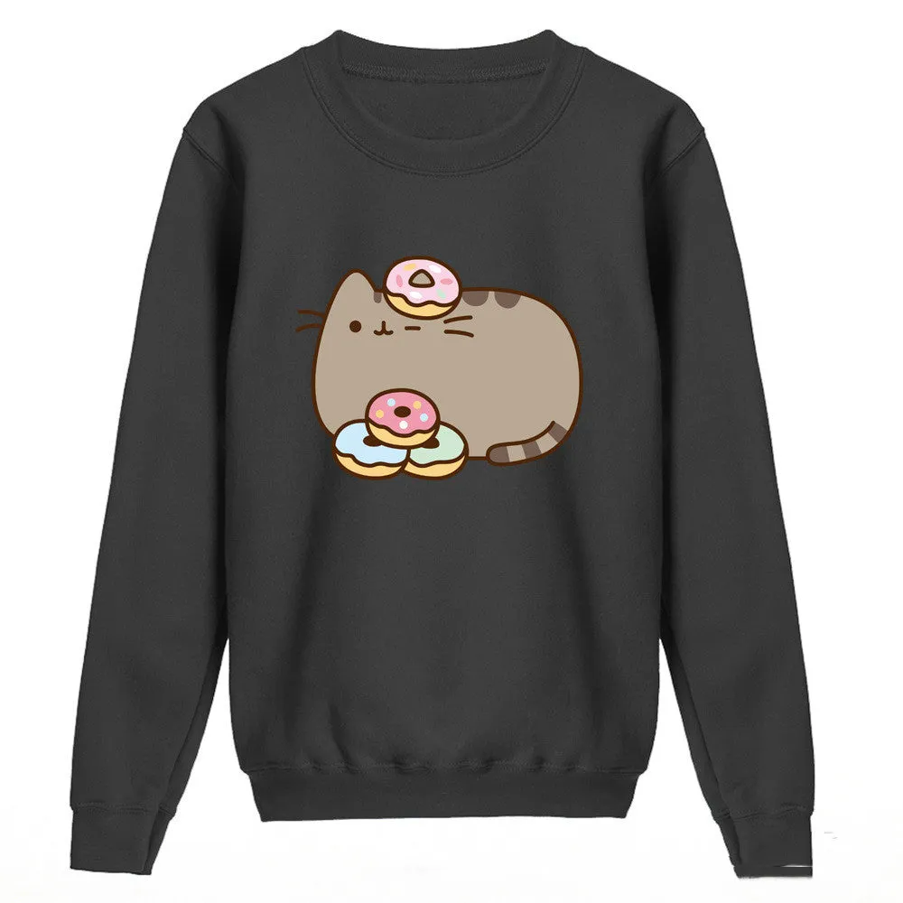 Kawaii Doughnut Cat Sweatshirt