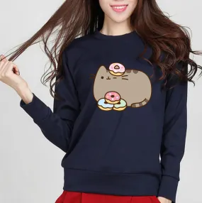 Kawaii Doughnut Cat Sweatshirt