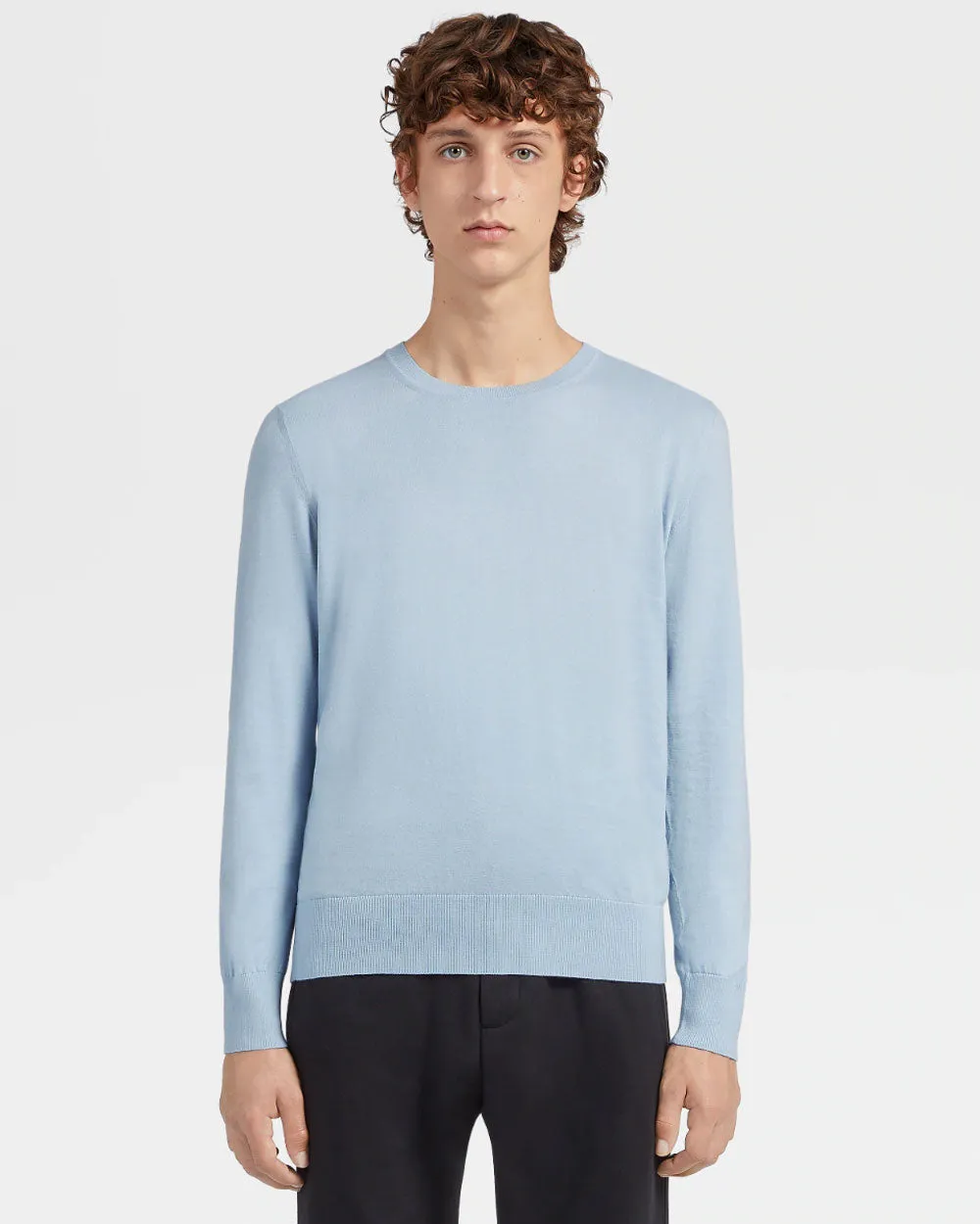 Light Blue Island Crewneck Sweater