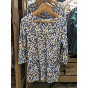 Lily & Me 10 Cobolt Clover Confetti Tunic Top