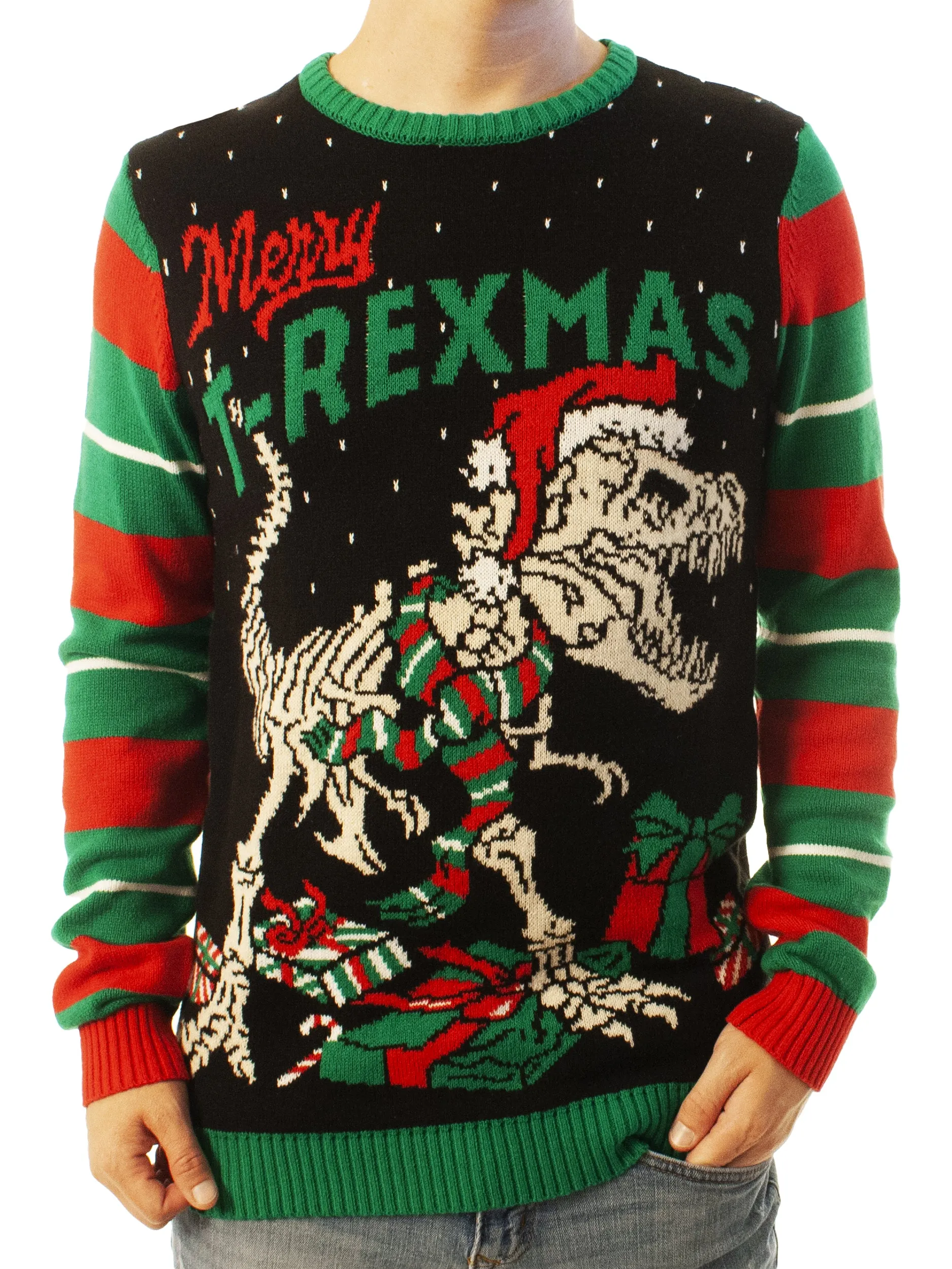 Merry T-Rexmas | Ugly Christmas Sweater For Men & Women | Unisex Sizing