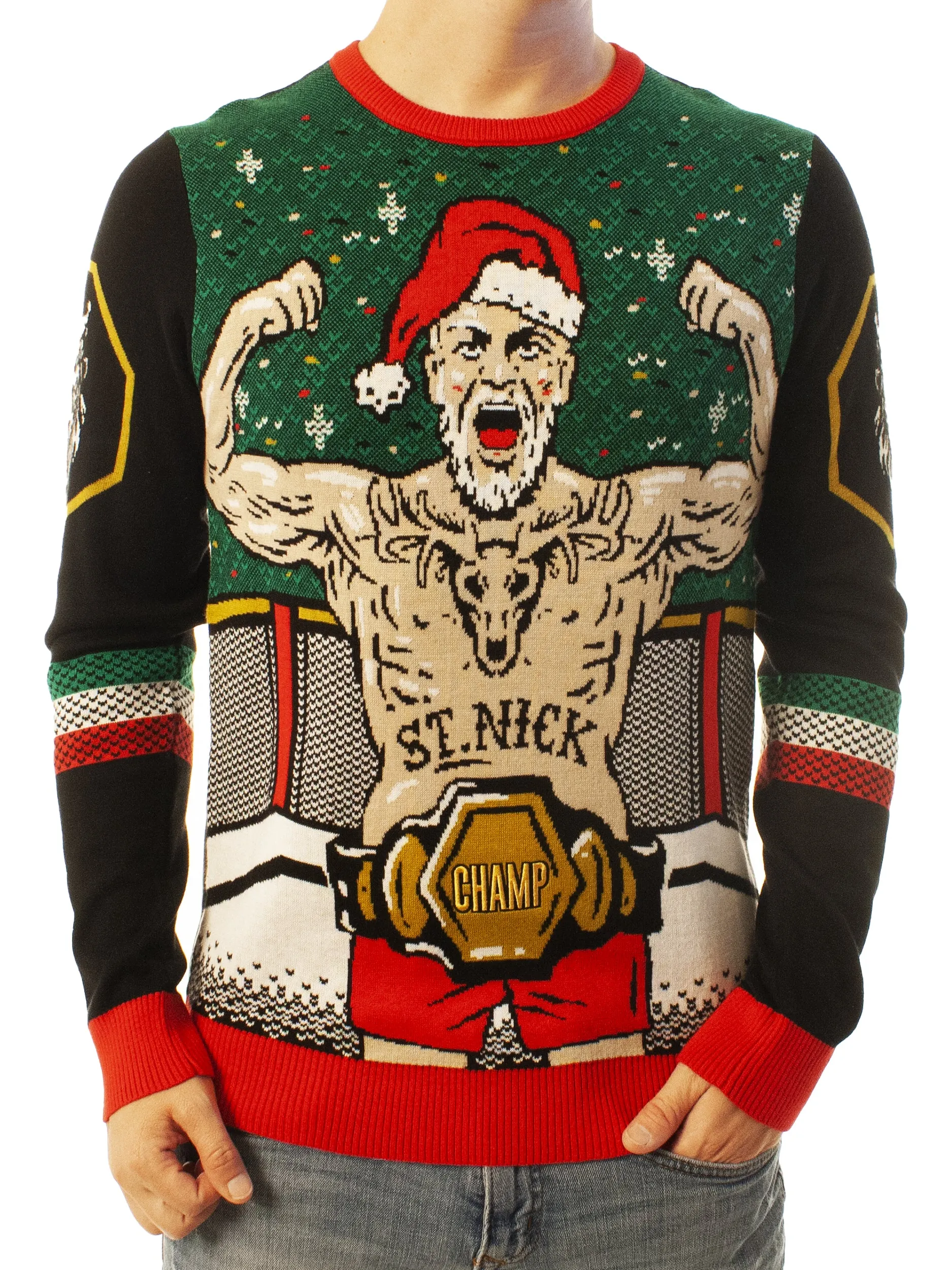 MMA Santa | Ugly Christmas Sweater For Men & Women | Unisex Sizing