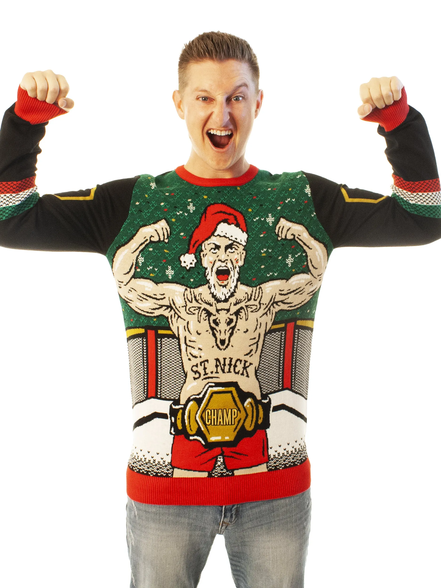 MMA Santa | Ugly Christmas Sweater For Men & Women | Unisex Sizing