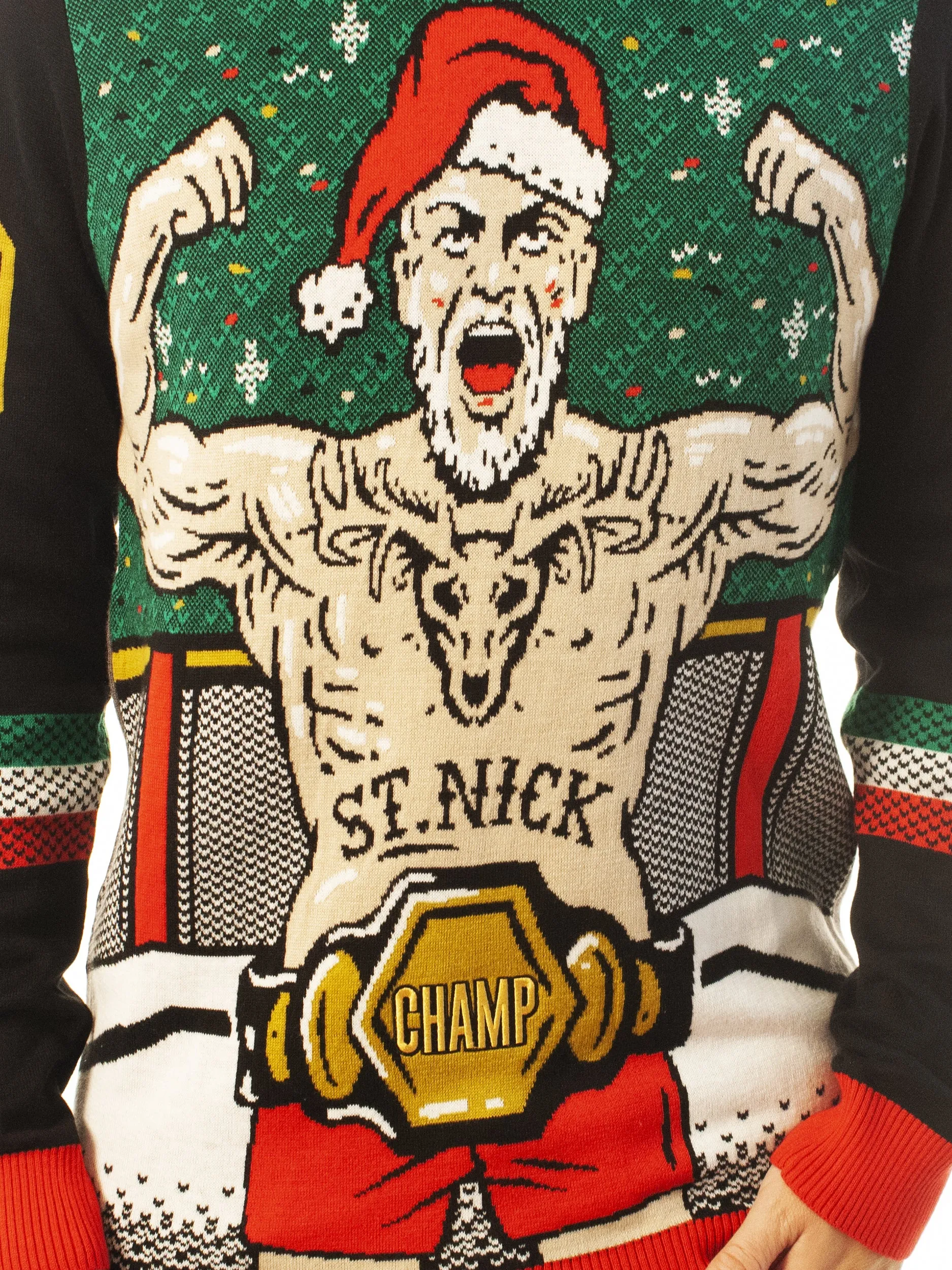 MMA Santa | Ugly Christmas Sweater For Men & Women | Unisex Sizing