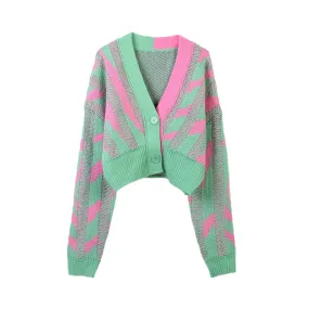 Pre Order:  Candy Stripes Knitted Cardigan