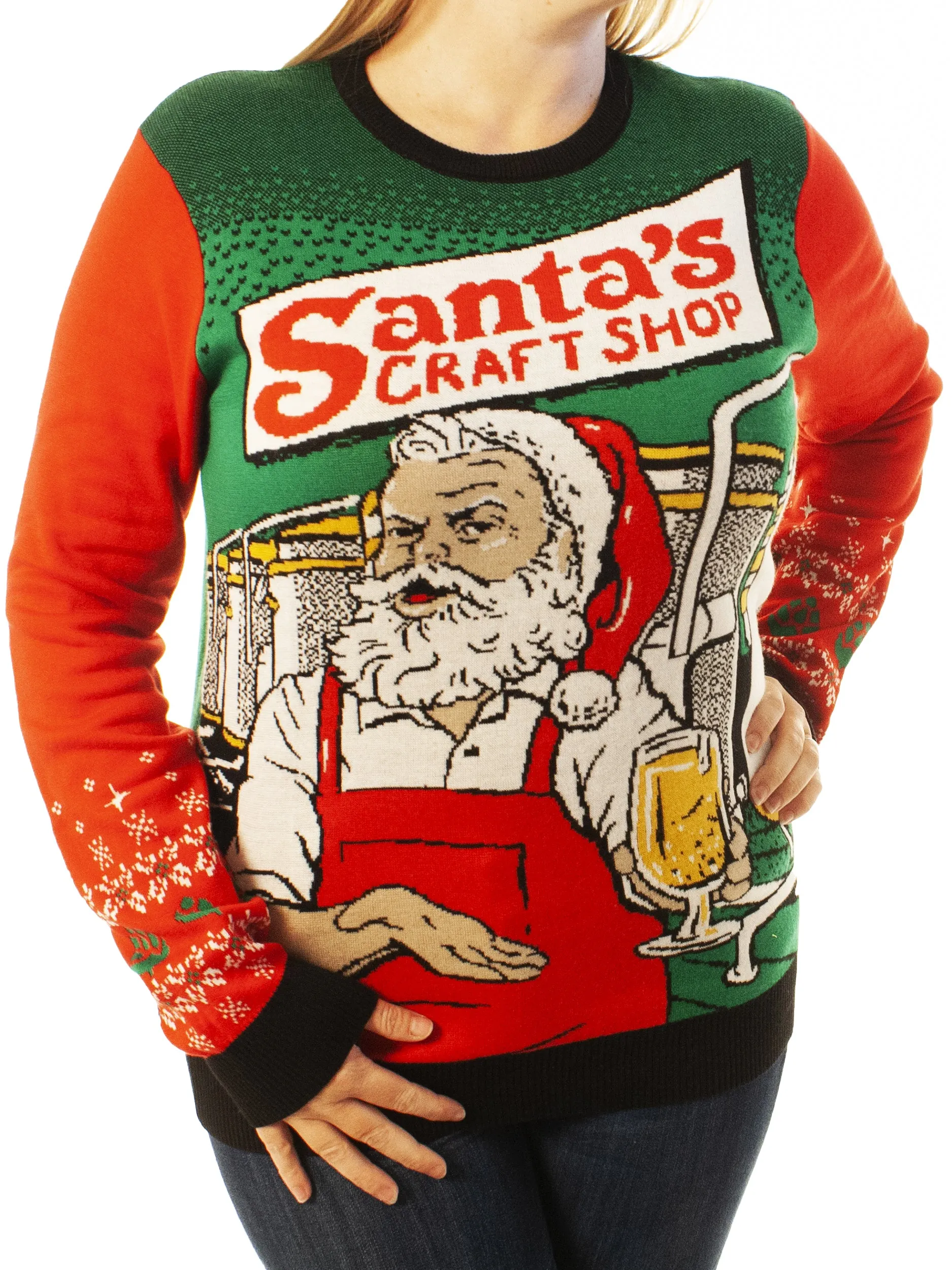 Santa's Craft Shop | Ugly Christmas Sweater For Men & Women | Unisex Sizing