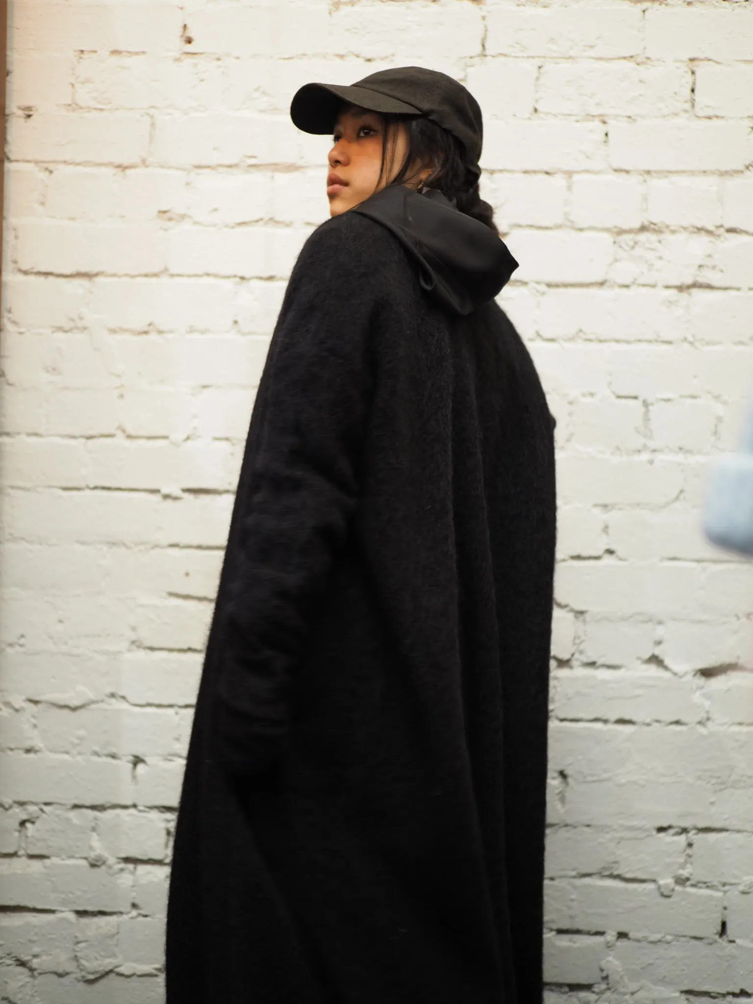 Shawl collar Luxe cardi (Alpaca)- Black