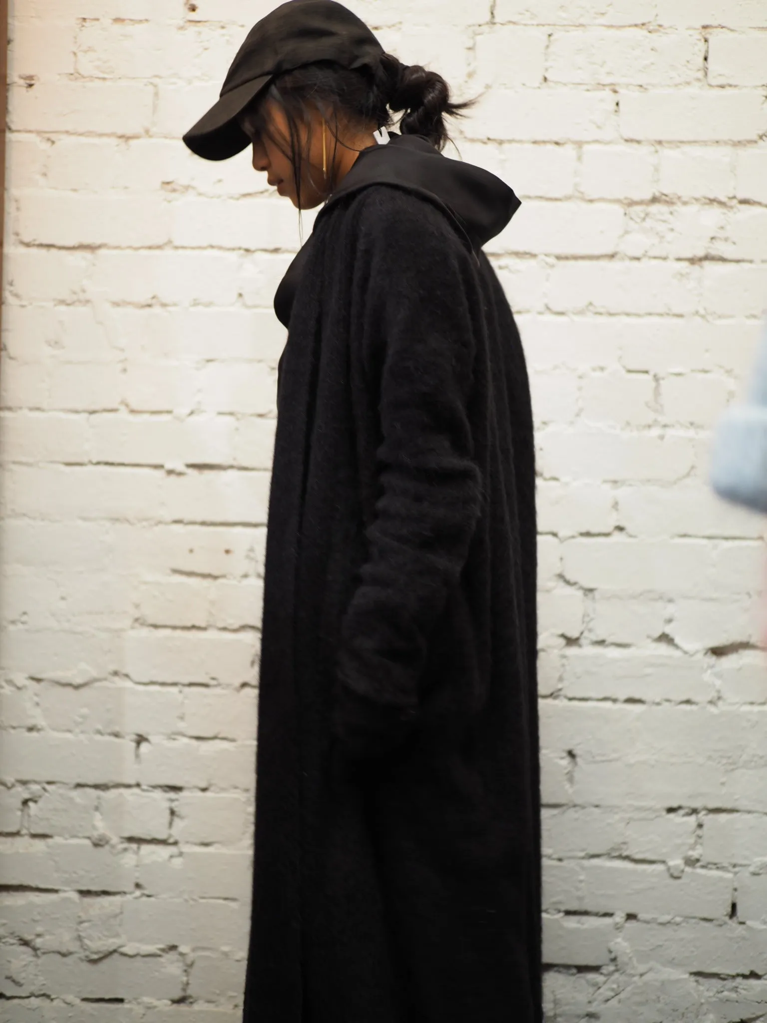 Shawl collar Luxe cardi (Alpaca)- Black