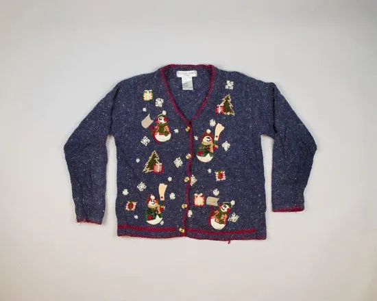 Snowmen Love Chores-Small Christmas Sweater