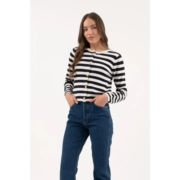 Stripe Knit Cardigan