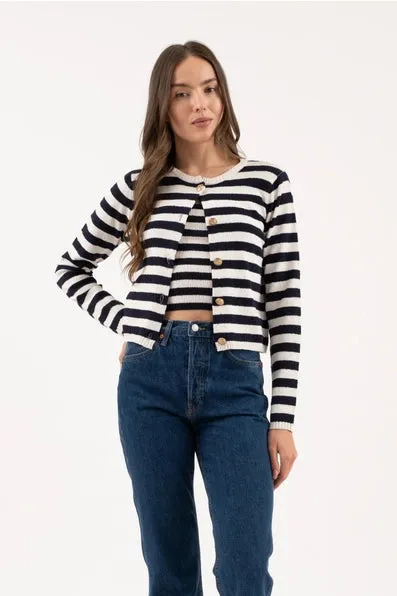 Stripe Knit Cardigan
