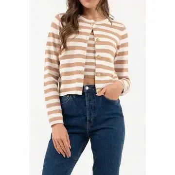 Stripe Knit Cardigan