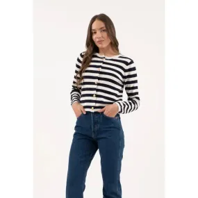 Stripe Knit Cardigan
