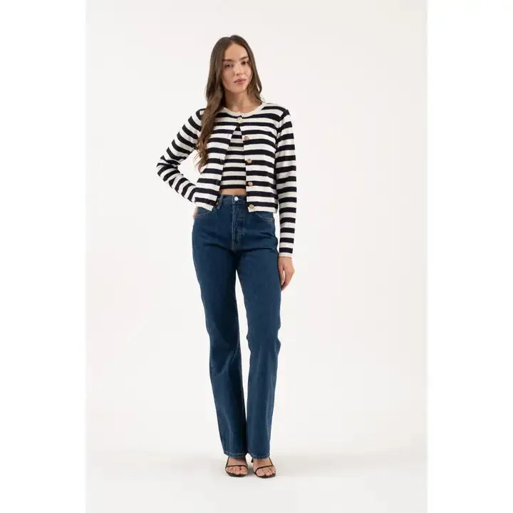 Stripe Knit Cardigan