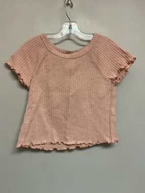 T&B Size 7 Mauve Waffle Knit Cotton Girls Tees/Polos/Tunics